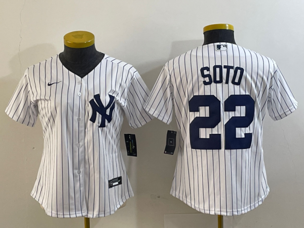 Women MLB New York Yankees #22 Soto White Nike Game Jersey