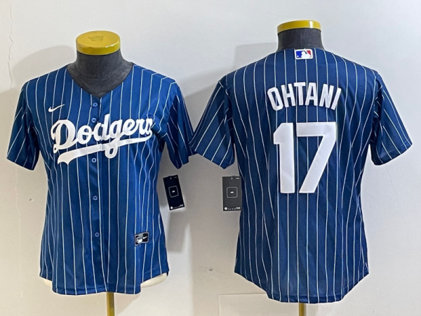 Women Los Angeles Dodgers #17 Shohei Ohtani Blue Game Jersey