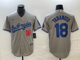 Men's Los Angeles Dodgers #18 Yoshinobu Yamamoto Blue Game Jersey