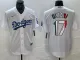 Men's Los Angeles Dodgers #17 Shohei Ohtani White Cool Base Stitched Baseball Jersey