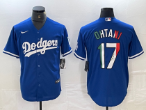 Men's Los Angeles Dodgers #17 Shohei Ohtani Blue Cool Base Stitched Baseball Jersey