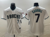 Men's Arizona Diamondbacks #7 Corbin Carroll White Game Nike Jersey