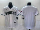 Men's Arizona Diamondbacks Blank White Game Nike Jersey