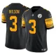 Men's Pittsburgh Steelers #3 Russell Wilson Black 2024 F.U.S.E.Color Rush Limited Jersey