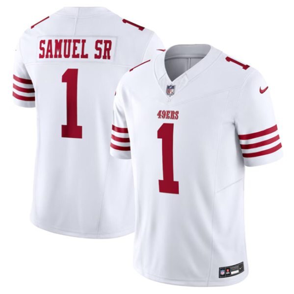 Men's San Francisco 49ers #1 Deebo Samuel White F.U.S.E. Vapor Untouchable Limited Jersey