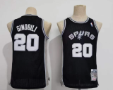 NBA San Antonio Spurs #20 Ginobili Black Youth Jersey