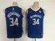 NBA Milwaukee Buck #34 Giannis Antetokounmpo Blue Youth Jersey