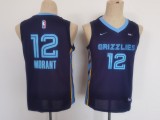 NBA Memphis Grizzlies #12 Ja Morant Navy Youth Jersey