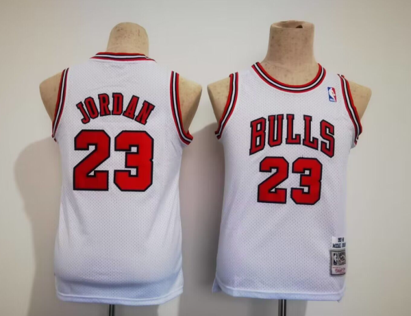 NBA Chicago Bulls #23 Jordan White Throwback Youth Jersey