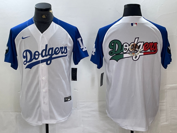 Men's Los Angeles Dodgers Blank White Stitched Baseball Jersey