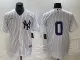 Men's New York Yankees #0 Marcus Stroman White Cool Base Stitched Baseball Jersey