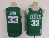 Youth NBA Boston Celtics 33# Larry Bird Green Throwback Jersey