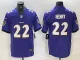 Men's Baltimore Ravens #22 Henry Purple Vapor Untouchable Limited Jersey