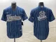 Men's New York Yankees Navy Team Big Logo Cool Base Stitched Baseball Jersey