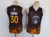 NBA Golden State Warriors #30 Stephen Curry Black Youth Jersey