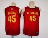 NBA Cleveland Cavaliers #45 Donovan Mitchell Red Youth Jersey