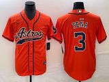 Copy Men's Houston Astros #3 Jeremy Peña Navy With Patch Cool Base Stitched Baseball Jersey