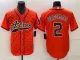 \Men's Houston Astros #2 Alex Bregman Orange With Patch Cool Base Stitched Baseball Jersey