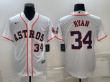 MLB Houston Astros #34 Nolan Ryan White Game Nike Jersey