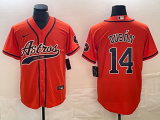 MLB Houston Astros #14 Mauricio Dubón Orange Game Nike Jersey