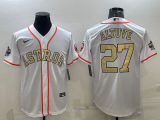 MLB Houston Astros #27 Jose Altuve White Game Nike Jersey