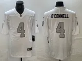 Men's Las Vegas Raiders #4 Aidan O'Connell White Color Rush Limited Jersey