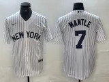 MLB New York Yankees #7 Mantle White Game Nike Jersey