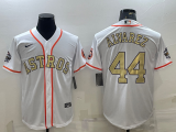 MLB Houston Astros #44 Yordan Alvarez White Game Nike Jersey