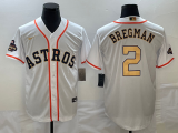 MLB Houston Astros #2 Alex Bregman White Game Nike Jersey