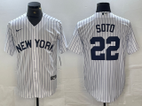 MLB New York Yankees #22 Soto White Game Nike Jersey