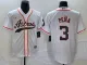 Men's Houston Astros #3 Jeremy Peña White With Patch Cool Base Stitched Baseball Jersey
