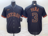 Men's Houston Astros #3 Jeremy Peña Black Game Nike Jersey