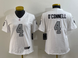 Women Las Vegas Raiders #4 Aidan O'Connell  White Vapor Untouchable Limited Jersey