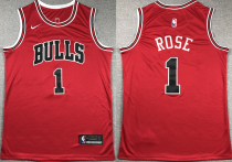 NBA Chicago Bulls #1 Nickname D-Rose Red Jersey