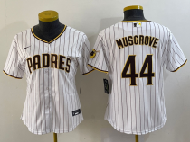 Women MLB San Diego Padres #44 Joe Musgrove White Game Nike Jersey