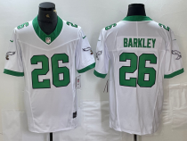 Men's Philadelphia Eagles #26 Saquon Barkley White 2023 F.U.S.E. Vapor Untouchable Jersey