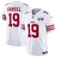 Men's San Francisco 49ers #19 Deebo Samuel White 2024 F.U.S.E. Super Bowl LVIII Patch Vapor Jersey