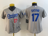 Women Los Angeles Dodgers #17 Shohei Ohtani Grey Game Jersey