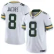 Men's Green Bay Packers #8 Josh Jacobs White Vapor Limited Stitched Jersey