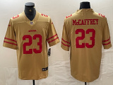 Men's San Francisco 49ers #23 Christian McCaffrey Gold Inverted Legend Limtied Jersey