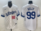 Men's Los Angeles Dodgers #99 Joe Kelly White City Connect Game Jersey
