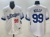 Men's Los Angeles Dodgers #99 Joe Kelly White City Connect Game Jersey