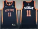 Men's New York Knicks #11 Jalen Brunson Navy 2023 Statement Edition Stitched Basketball Jersey