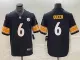 Men's Pittsburgh Steelers #6 Patrick Queen Black Vapor Untouchable Limited Jersey