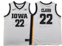 Men's Iowa Hawkeyes #22 Caitlin Clark White College Basketball  Jersey