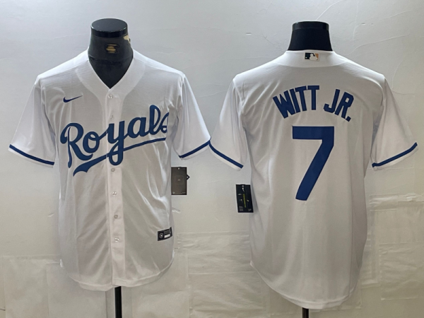 MLB Kansas City Royals #7 Witt Jr. White Game Nike Jersey