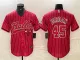 NBA Chicago Bulls #45 Jordan Red Baseball Jersey
