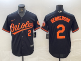 Men's Baltimore Orioles #2 Gunnar Henderson Black Jersey