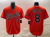 Men's Baltimore Orioles #8 Cal Ripken Jr. Orange Jersey