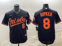 Men's Baltimore Orioles #8 Cal Ripken Jr. Black Jersey